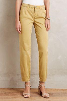 Pilcro Hyphen Pleated Chinos Gold