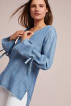 Rails Chambray Bell-sleeve Blouse