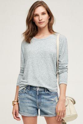 Stateside Button-back Linen Tee