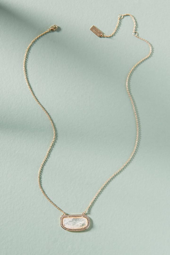 Melanie Auld Sliced Stone Pendant Necklace