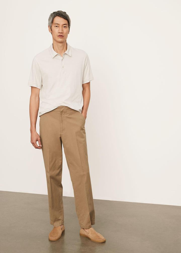 Vince Double Layer Short Sleeve Polo