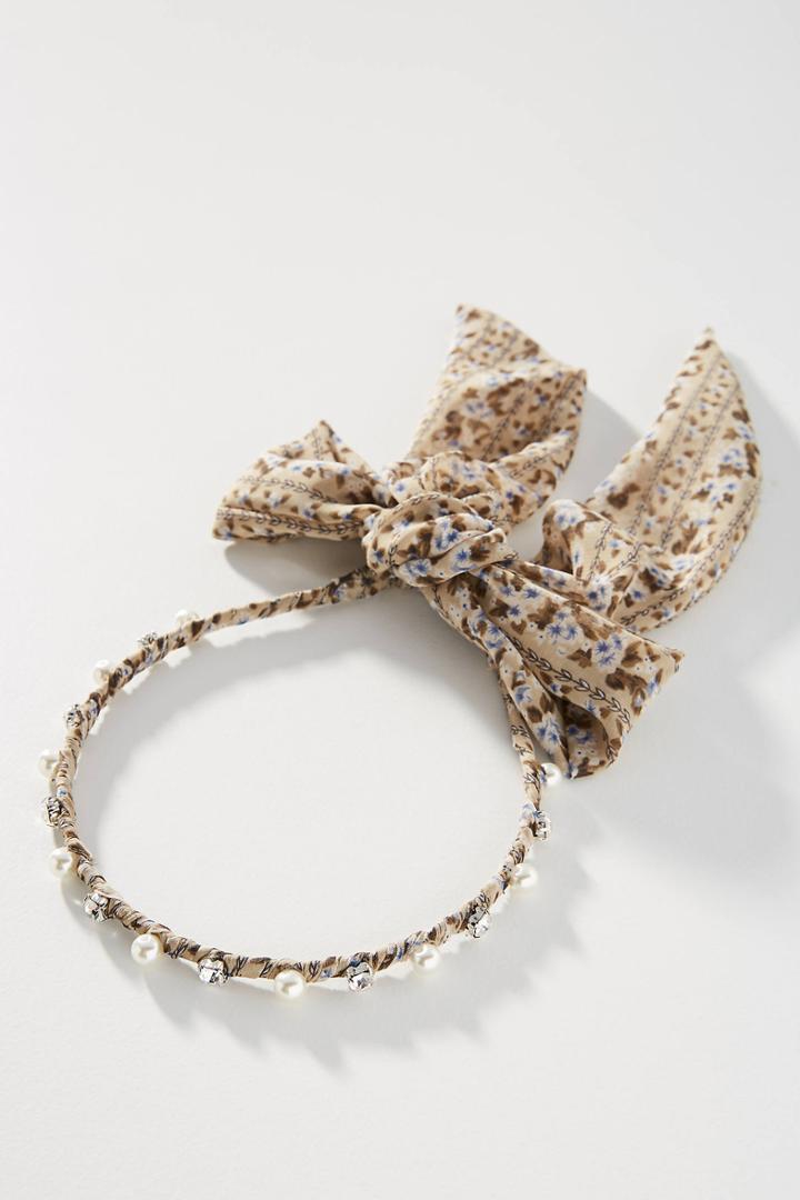 Anthropologie Romola Pearl Scarf Headband