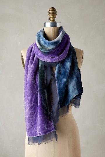 Anthropologie Soma Velvet Scarf