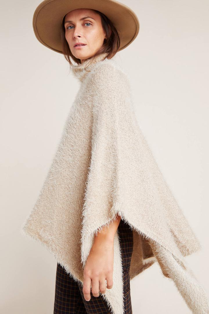 Anthropologie Lara Eyelash Poncho