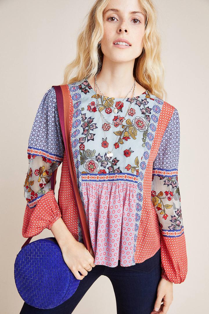 Seen Worn Kept Salina Embroidered Peasant Blouse