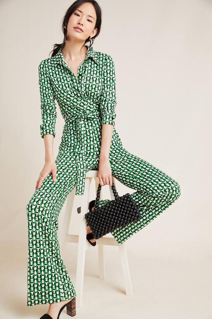 Diane Von Furstenberg Tie-waist Silk Jumpsuit
