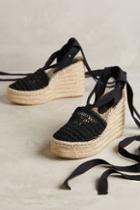 Jeffrey Campbell Libra Espadrille Wedges Black Motif