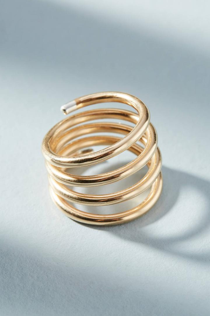 Anthropologie Tipped Coil Ring