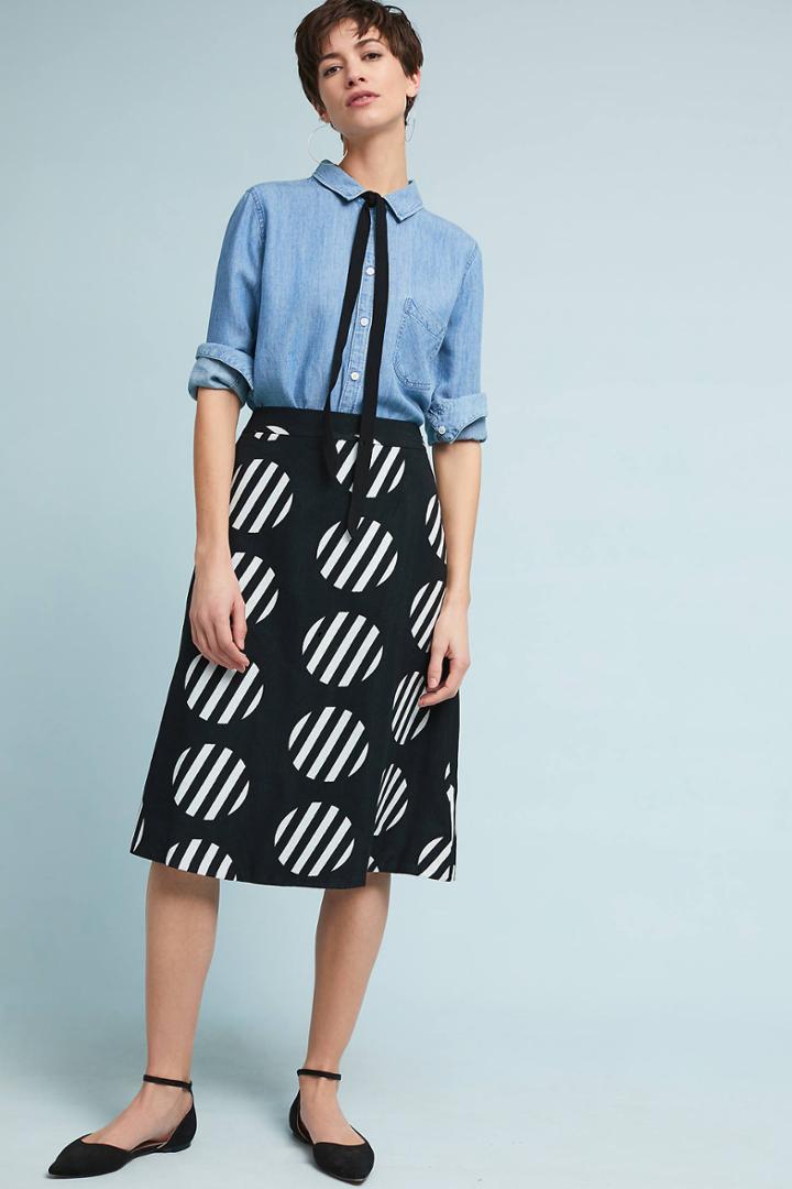 Hutch Polka Dot A-line Skirt