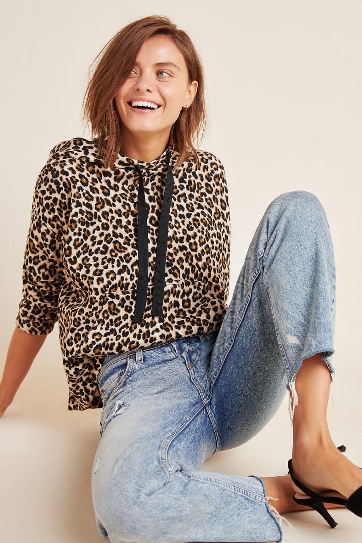 Velvet By Graham & Spencer Kassidy Leopard Hoodie