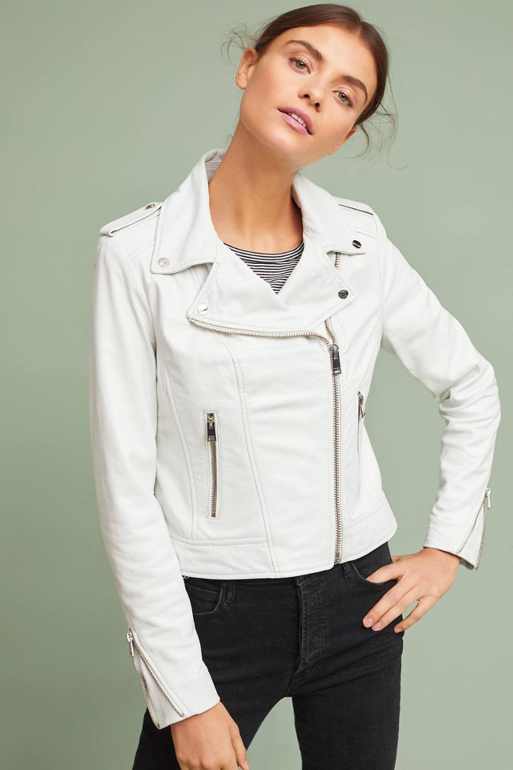 Lamarque Talia Leather Moto Jacket