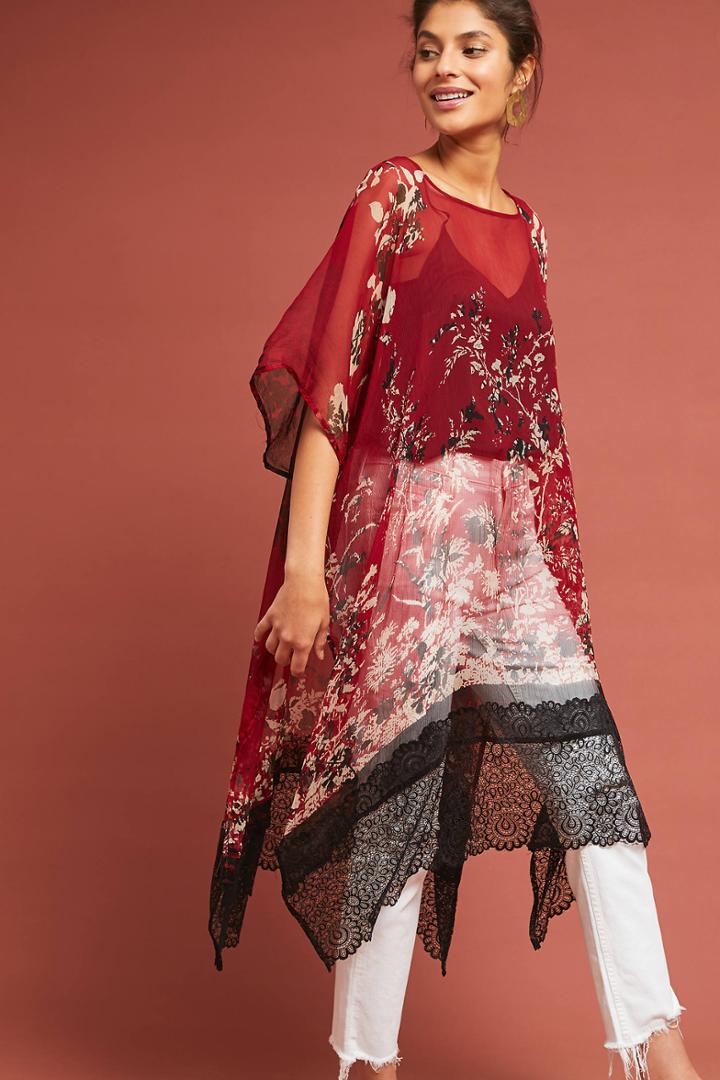 Elizabeth Gillett Celeste Sheer Poncho