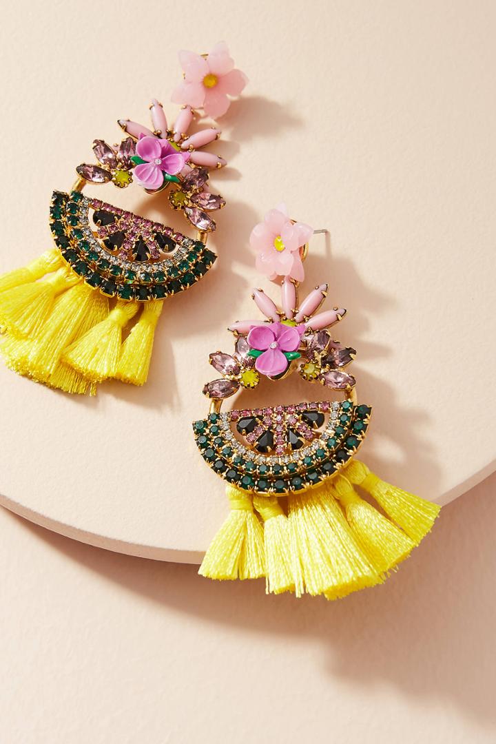 Elizabeth Cole Watermelon Drop Earrings