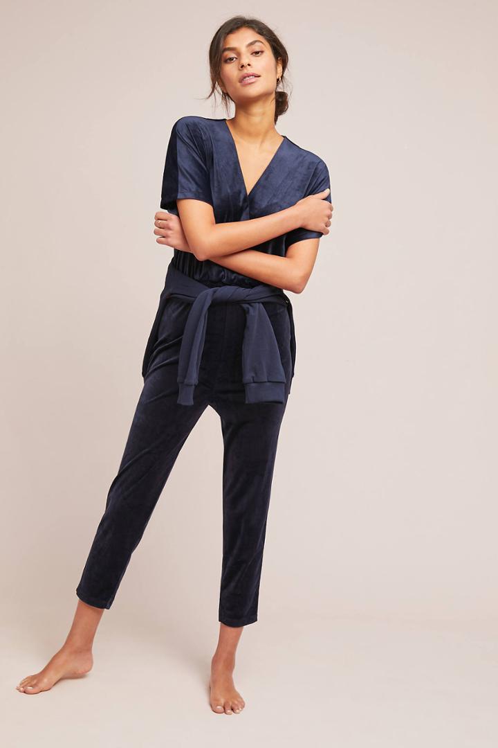 Saturday/sunday Velour Jumpsuit
