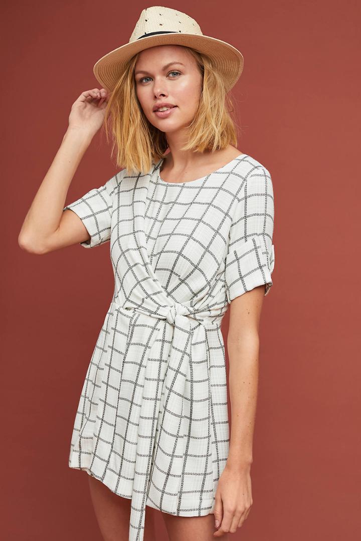 Eva Franco Ezra Checked Romper