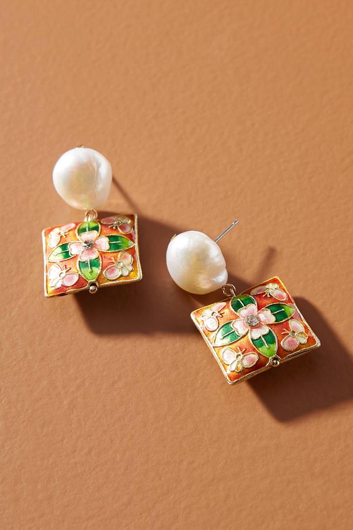 Anthropologie Drea Pearl Drop Earrings