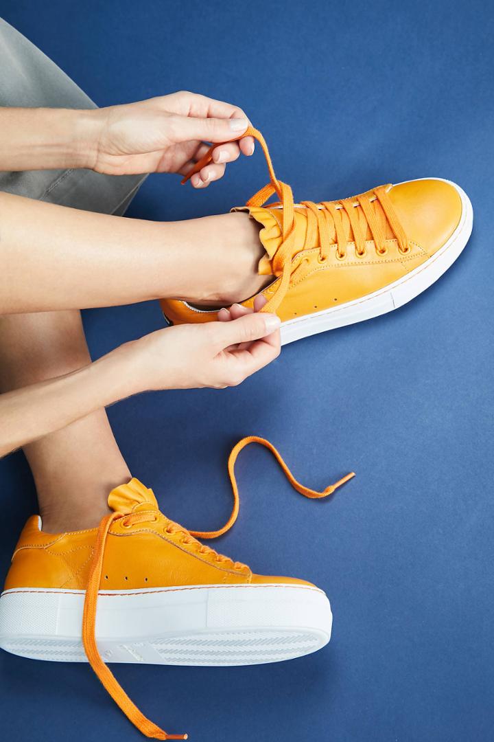 Jil Sander Navy Laminata Sneakers