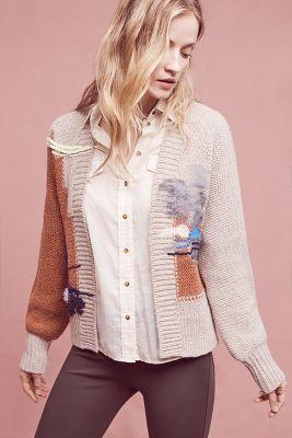 Monogram Petunia Embroidered Cardigan