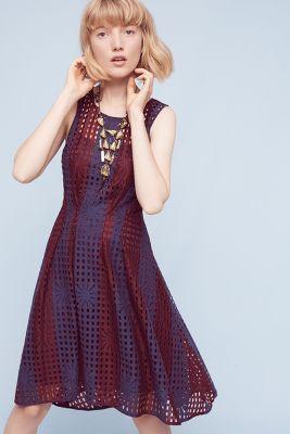 Eva Franco Plum Mesh Dress