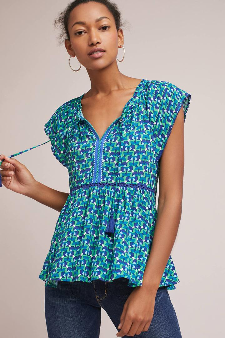 Anthropologie Treme Tassel Blouse