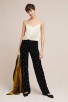 Intropia Embellished Velvet Wide-legs