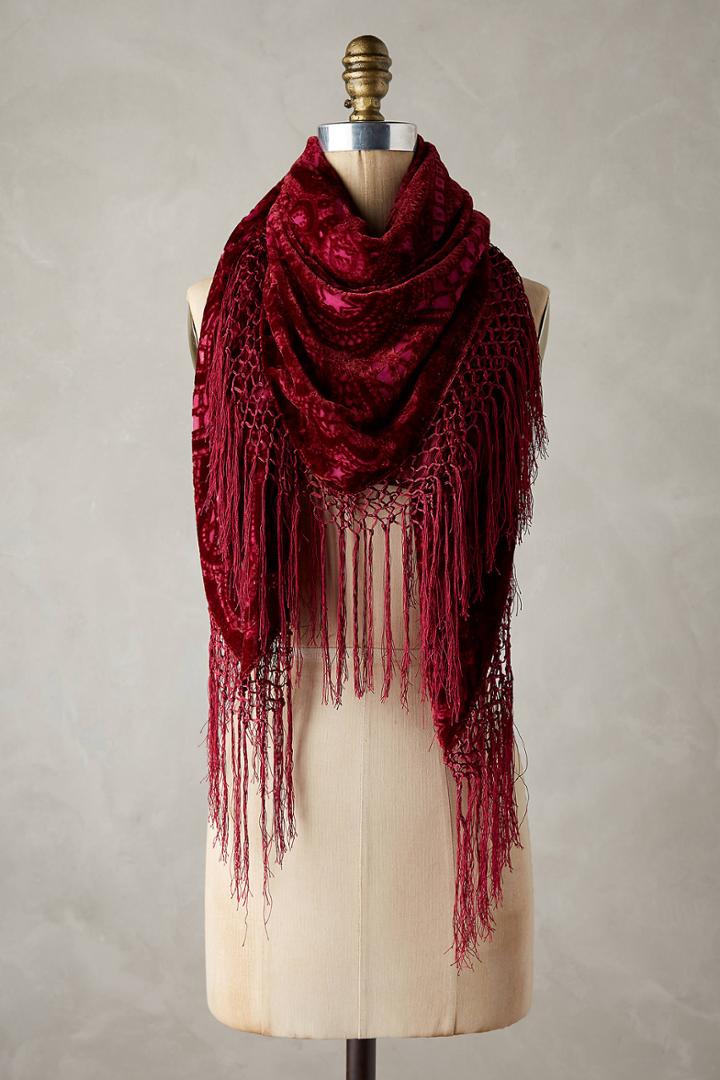 Nanette Lepore Fringed Burnout Scarf