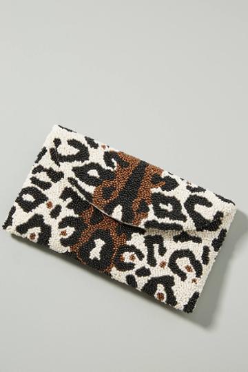 Tiana Designs Beaded Leopard Clutch