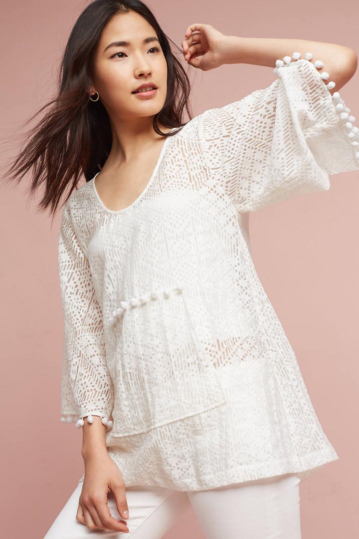 Corey Lynn Calter Diamond Tasseled Blouse