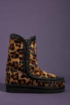 Mou Leopard-printed Shearling-lined Boots
