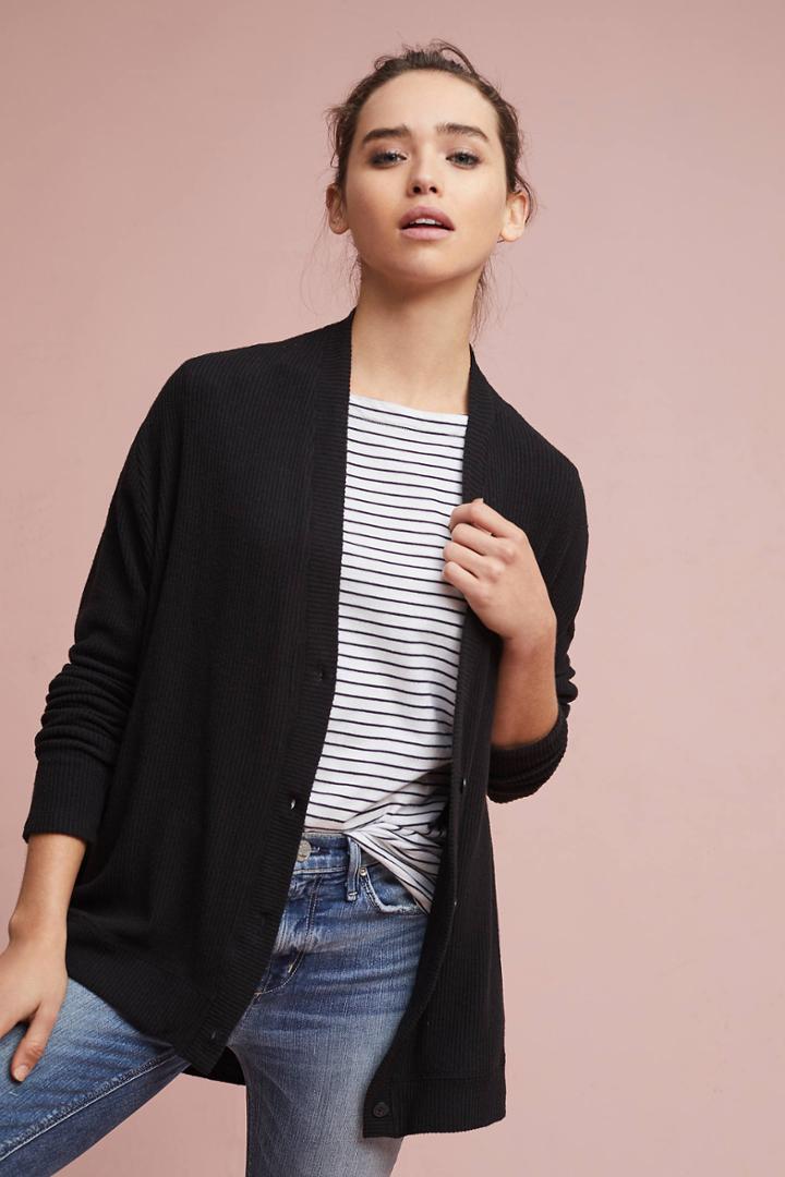 Bordeaux Betsy Ribbed Cardigan