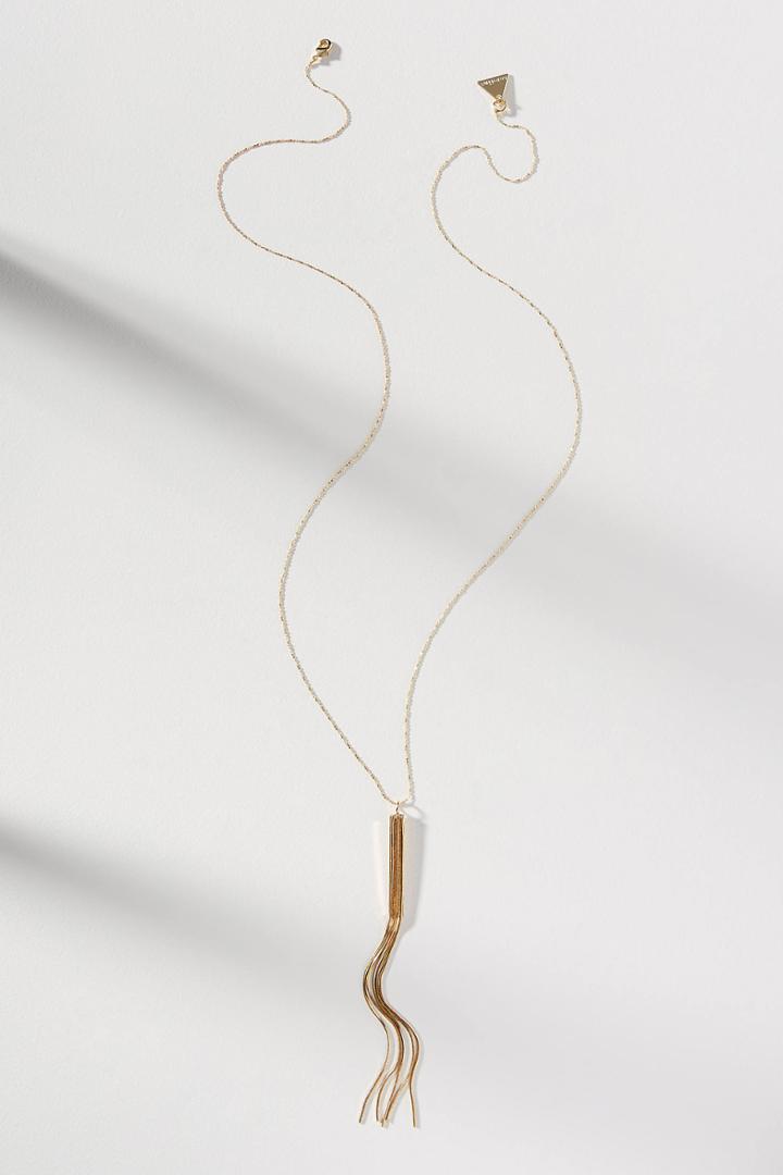 Anthropologie Fringed Pendant Necklace