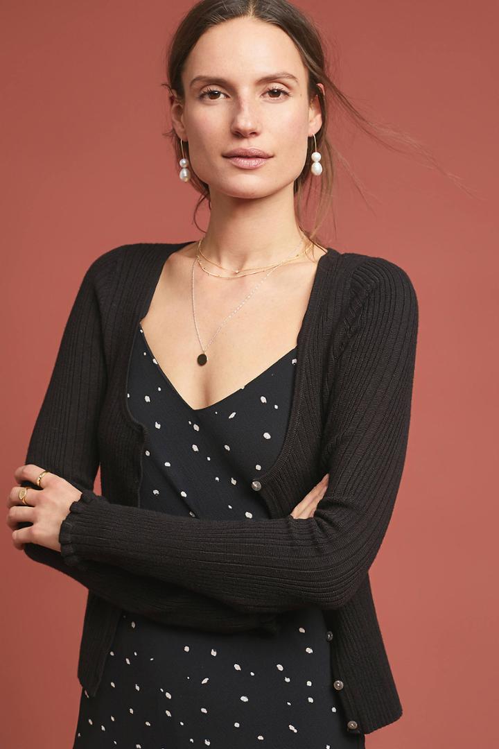 Anthropologie Leah Ribbed Cardigan