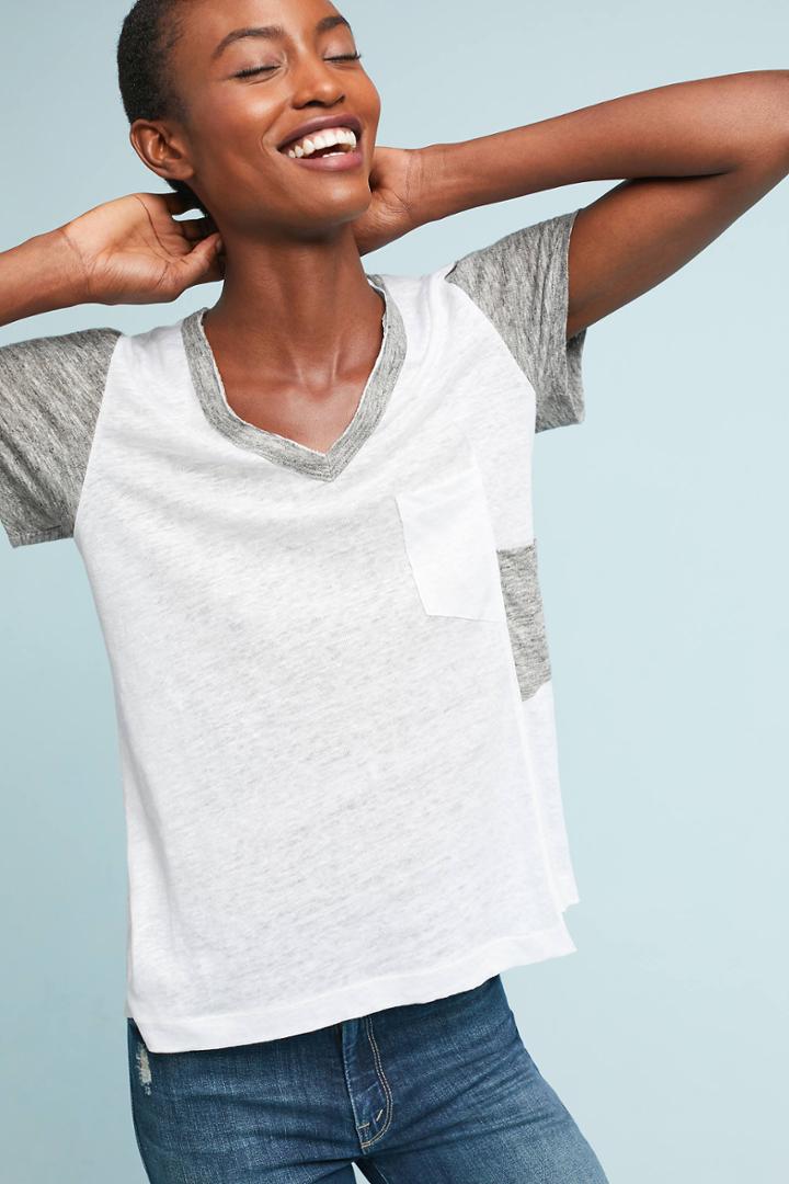 Wilt Colorblocked Linen Tee