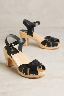 Swedish Hasbeens Kringlan Clogs Black