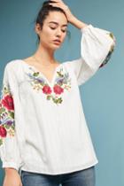 Akemi + Kin Mira Embroidered Peasant Blouse