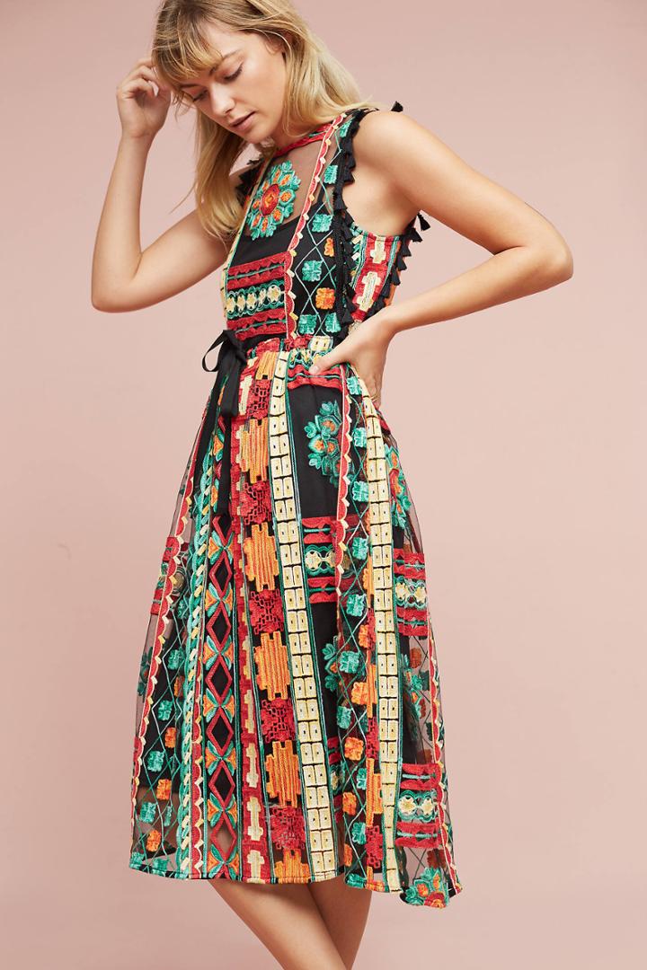 Eva Franco Saskia Embroidered Dress