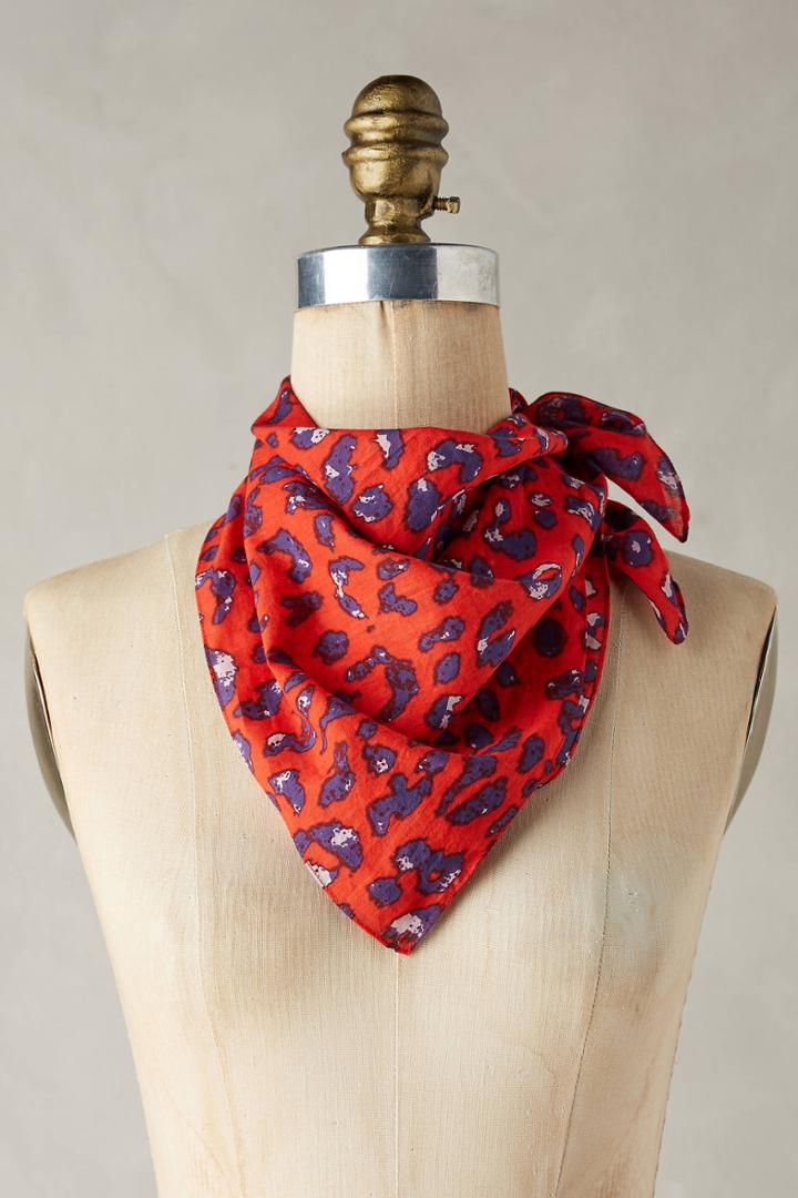 Anthropologie Scarlet Animal Print Bandana