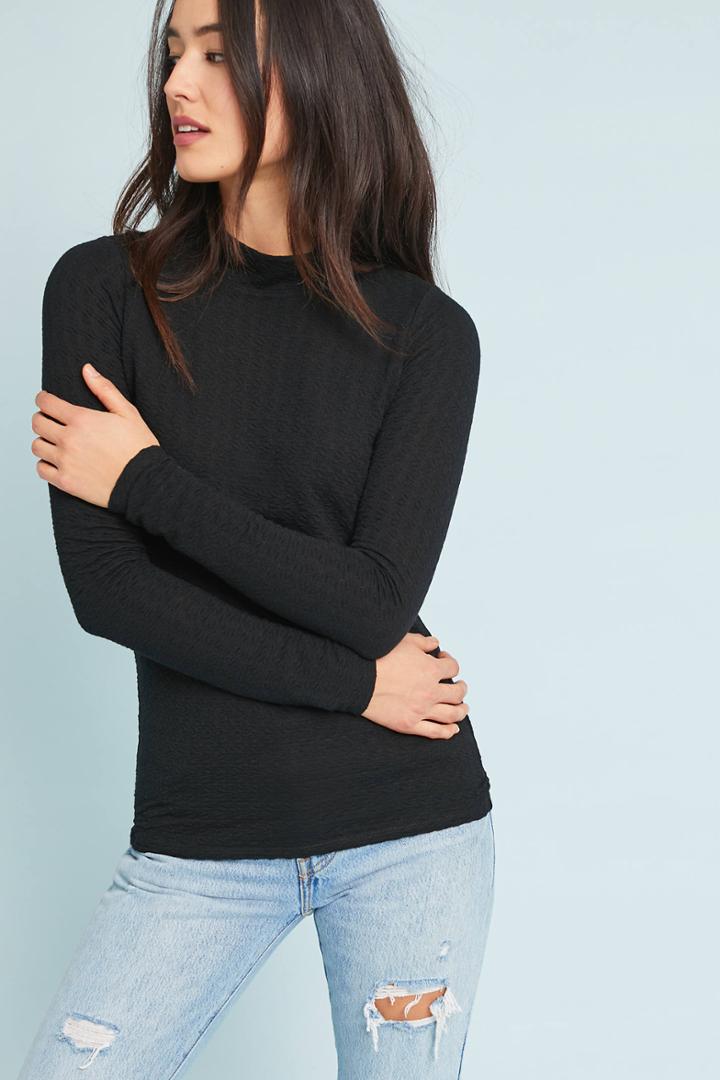 Anthropologie Everyday Mock Neck Top