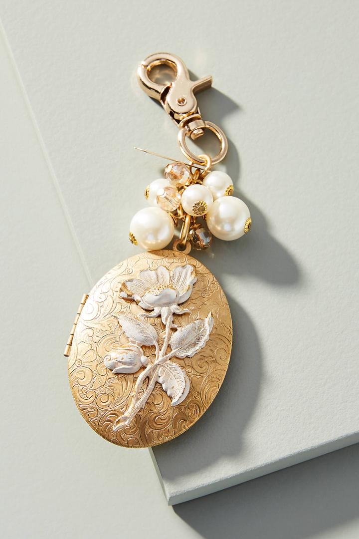 Lenora Pearly Locket Keychain