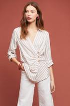 Maeve Collared Wrap Top
