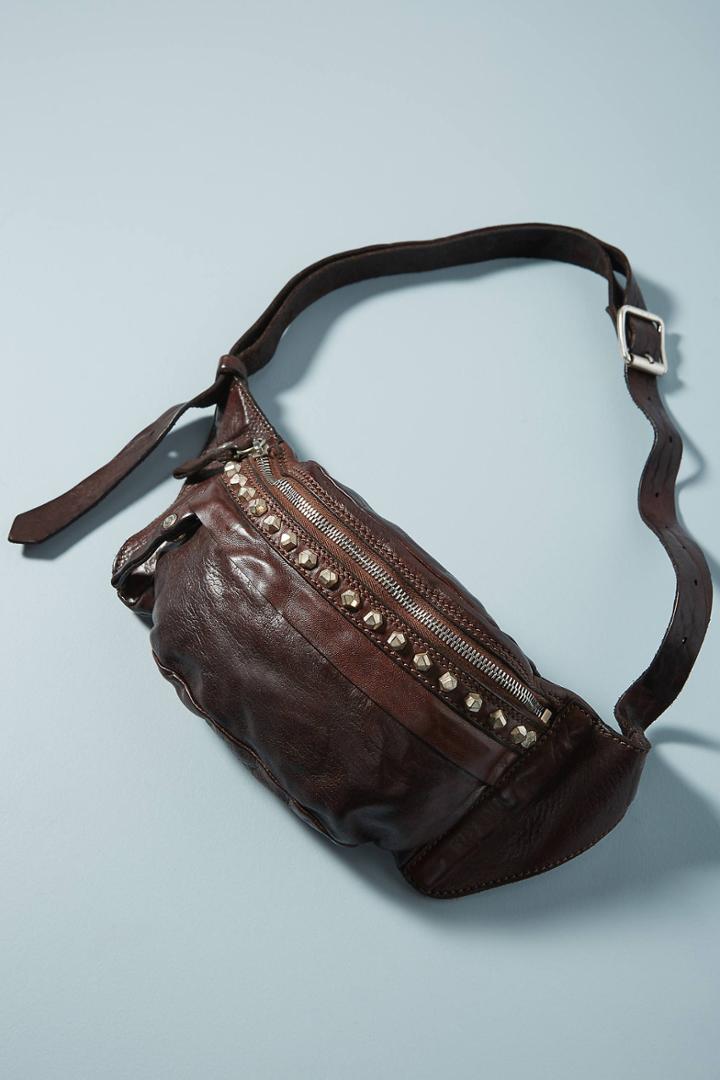Campomaggi Stud-trimmed Leather Belt Bag