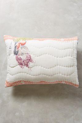 Anthropologie Woodblock Floral Shams
