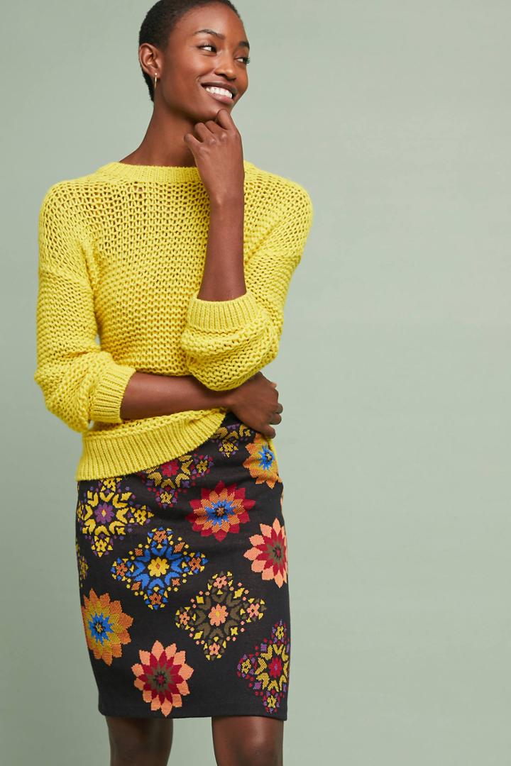 Maeve Mod Floral Skirt