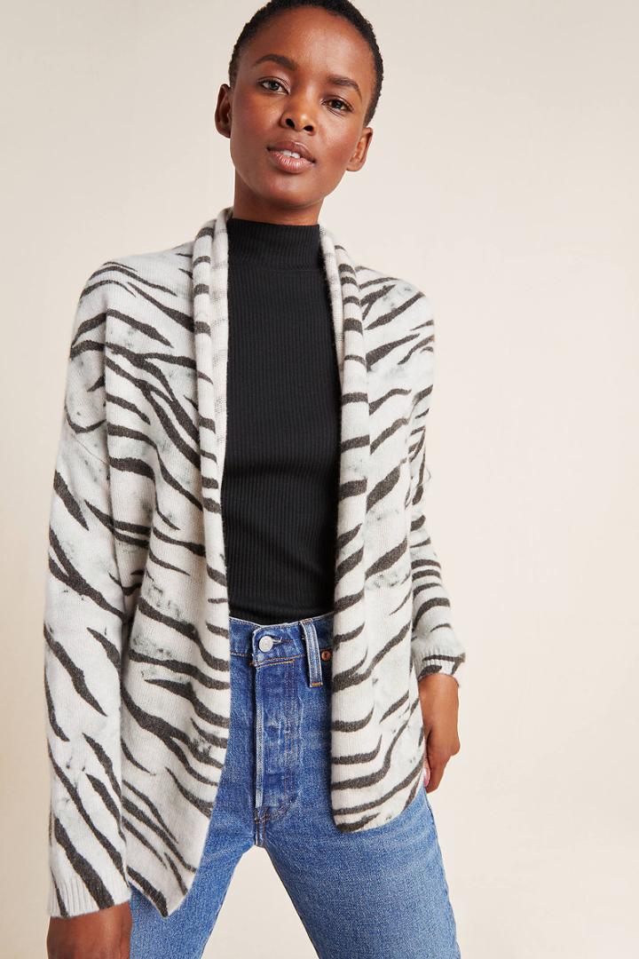 Brochu Walker Zebra Cashmere Cardigan