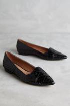 All Black Fishscale Flats Black