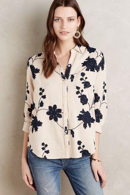 Isabella Sinclair Embroidered Shadowbloom Buttondown