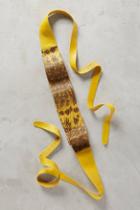 Anthropologie Citrine Snake-printed Wrap Belt