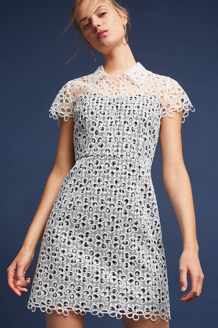 Anna Sui Daisies & Gingham Dress