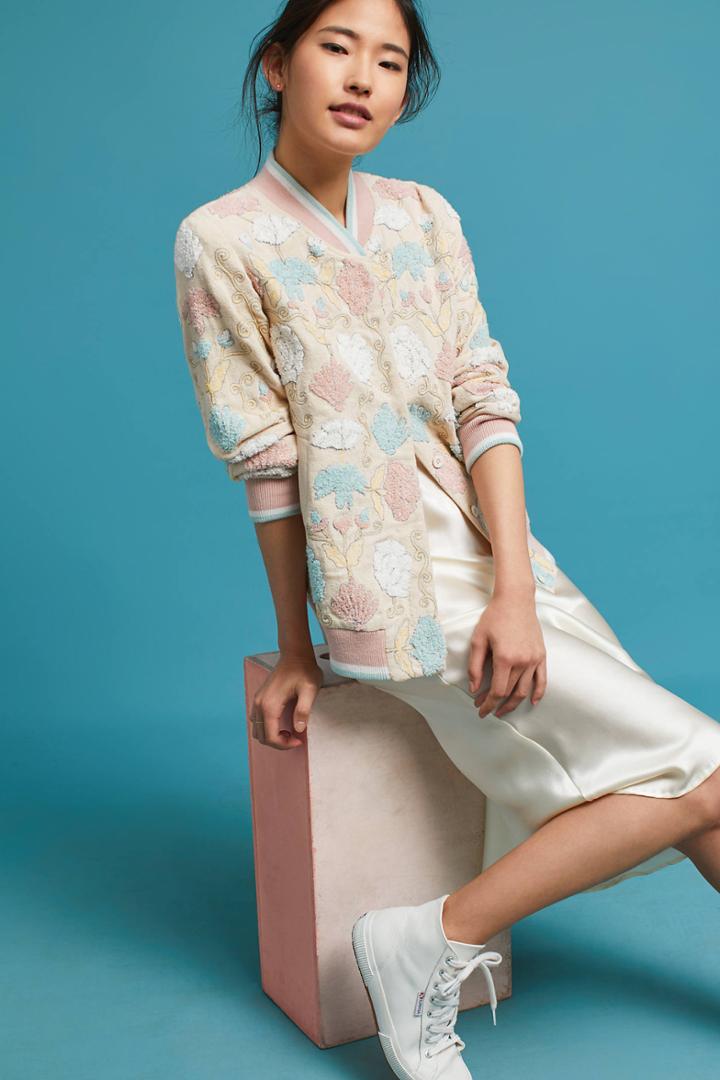 Bl-nk Clarissa Embroidered Bomber