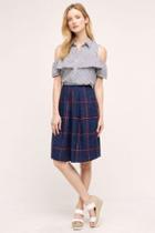 Leonard St. Checked Midi Skirt